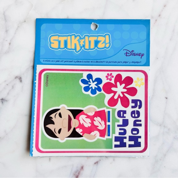 Disney Accessories - 2 PC Disney Lilo & Stitch stick on/ peel off patches stickers